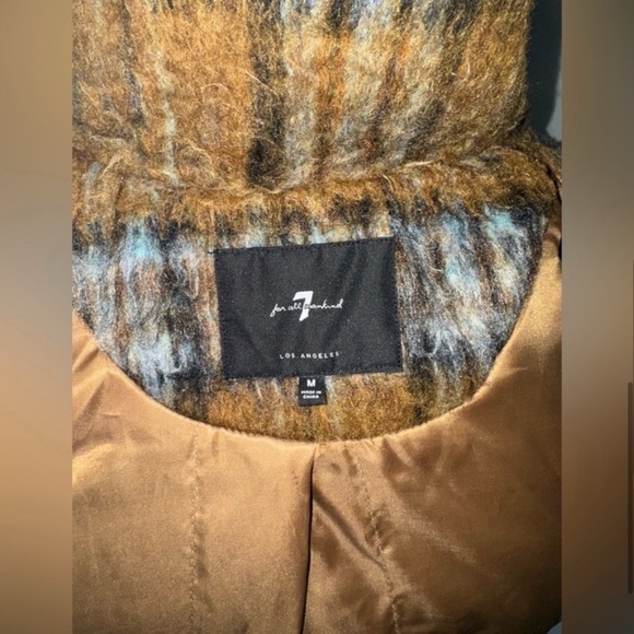 7 For All Mankind Alicia Plaid Bomber Jacket - Picture 7 of 9